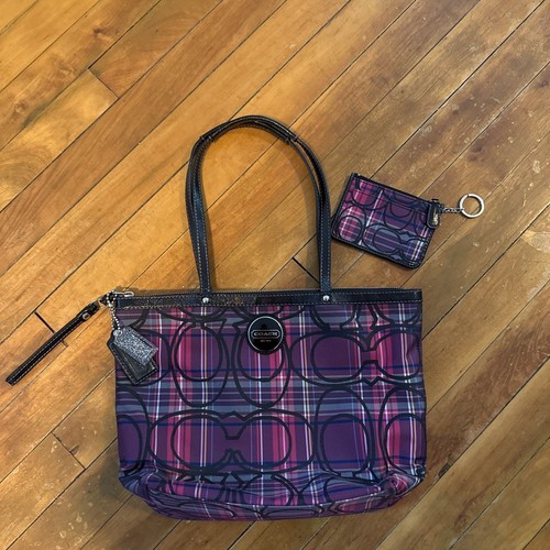 Coach y2k purple plaid poppy - coach,