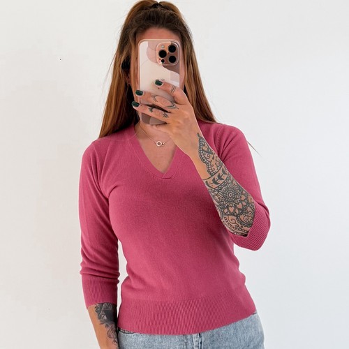 Ladies sleeved jumper pink - 3/4,