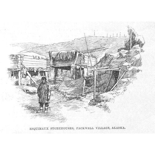 Alaska eskimo storehouses - alaska,