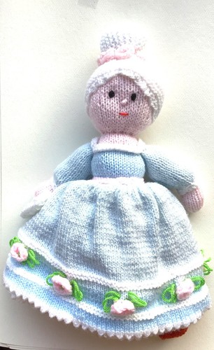 Hand knitted topsy turvy - topsy, doll