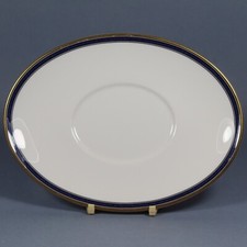 Spode, Lausanne, Sauce Boat Stand, Gravy Boat Underplate, Gold Trim