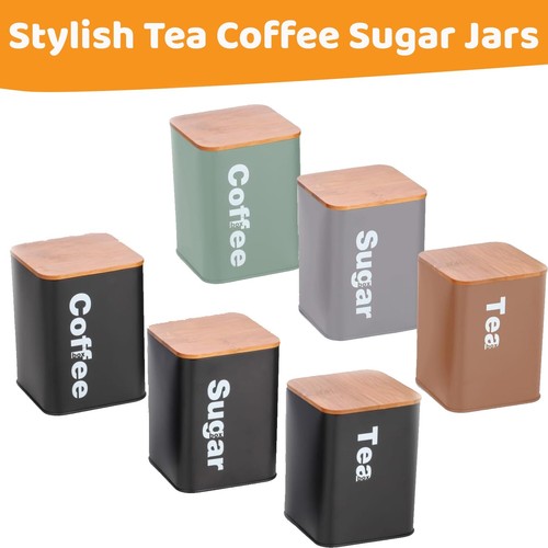 Stylish 3pc tea coffee sugar - tea,