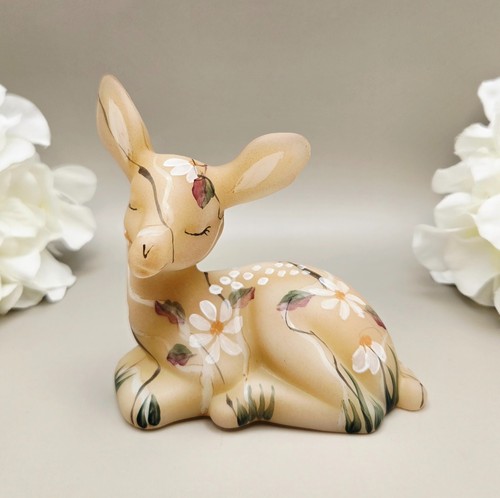 Fenton glass deer figurine - deer, |
