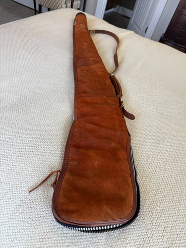 Vintage leather gun case - gun,