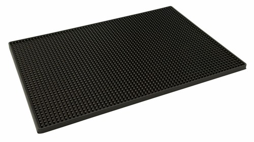 Black rubber bar - black, mat