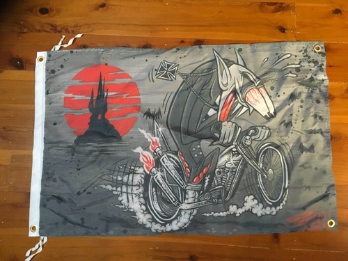 Fuglies man cave flag rat - flag,