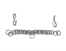Curb Chain with Hooks Double Link Stainless Steel for Equestrian Horse Bits