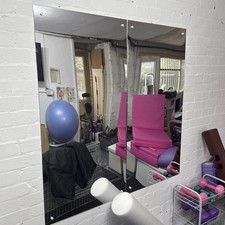 2 x Acrylic Mirror Perspex® Plastic Sheets Gym Dance Studio 600mm x 1200mm x 3mm