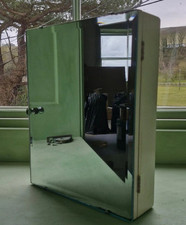 Vintage Antique Corner  Mirrored Medicine Cabinet Cupboard