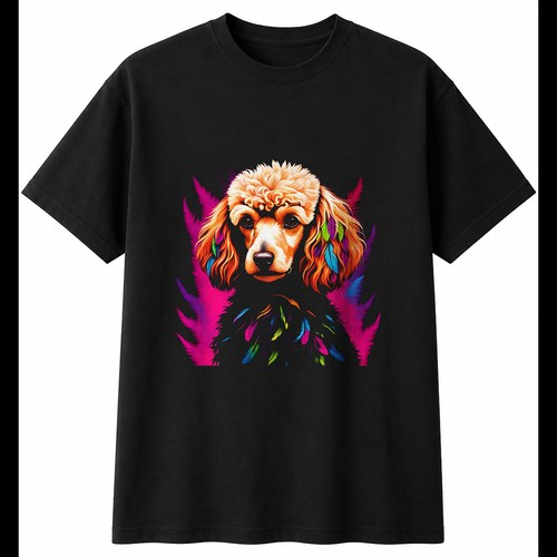 Miniature poodle with feathers - miniature,