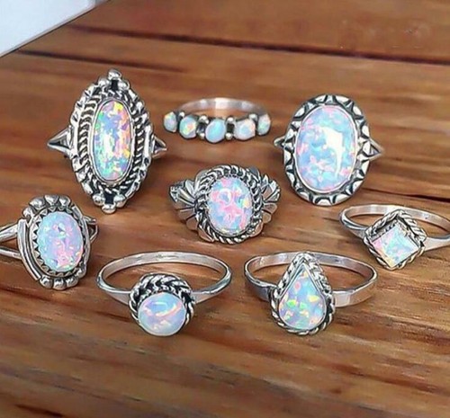 Pcs silver boho - 8, stack