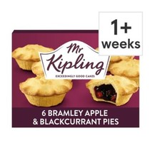 Mr Kipling Bramley Apple & Blackcurrant Pies 6 Pack Free And Fast Delivery