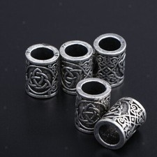 5pcs Celtic Knots Beard Beads Sets Rings for Hair Dreadlocks 8mm Holes