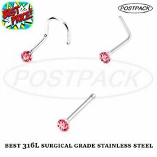 SILVER NOSE STUD STRAIGHT L