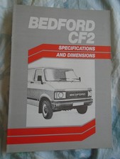 Bedford CF2 Specifications & Dimensions brochure Apr 1984 UK market