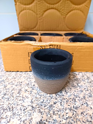 Set small glazed ceramic - set, 6