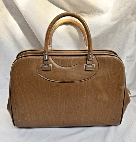 Vintage tan faux leather - vintage,
