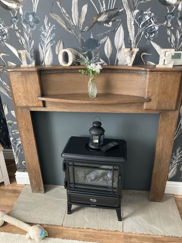 1920s antique solid oak fire - 1920s,