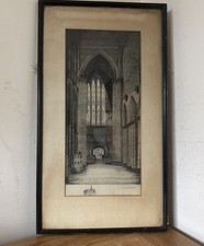 Antique Etching signed W Edwin