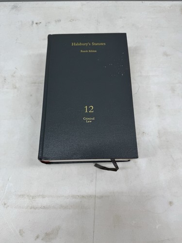 Halsbury statutes vol 12 - halsbury’s,