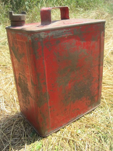 Vintage fuel can red with - fuel, red,
