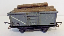 GREY IRON SIDED WAGON WITH TIMBER LOAD OO GAUGE BY HORNBY DUBLO