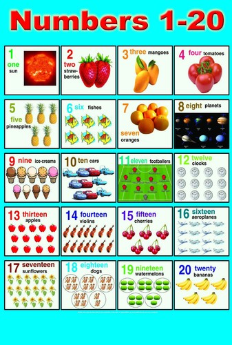 Educational number - number, (1-20)