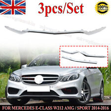For Mercedes E Class W212 Front Bumper Grille Trim Molding Lip Chrome 2014-2016