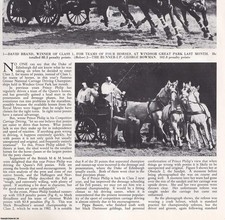 REFLECTIONS ON THE NATIONAL CARRIAGE DRIVING CHAMPIONSHIPS. HORSES OR PONIES? TH