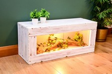 3ft Modern Distressed Reptile Vivarium Tanks - LED Light Included