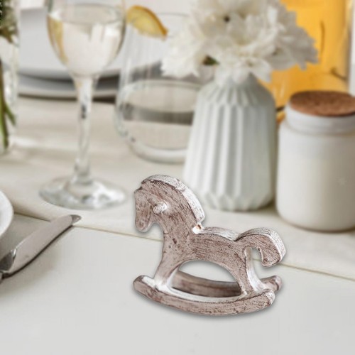 Rocking horse miniature wooden - horse,