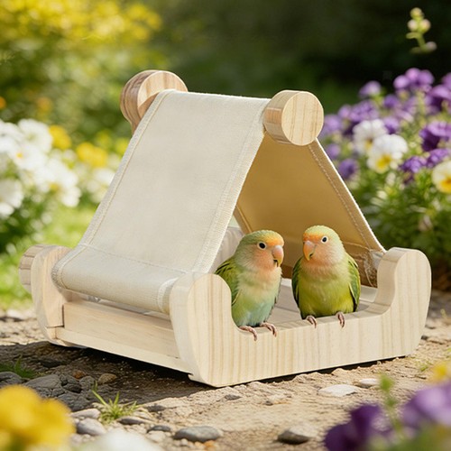 Wooden cage bird - cage, with