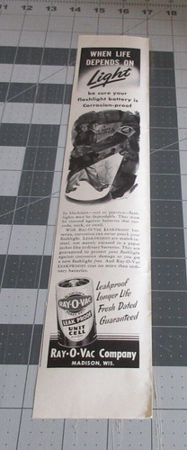 1942 ray vac flashlight - 1942,