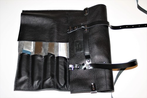 Leather knife roll - knife, chef