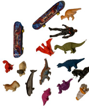 Small plastic / rubber Toys - Dinosaurs / Mammals / Pets / Skateboards / Figure