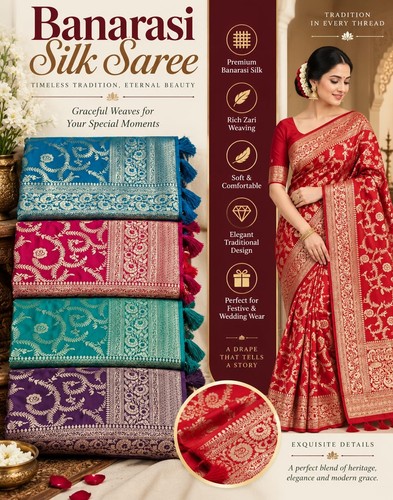Banarasi style silk - silk, saree