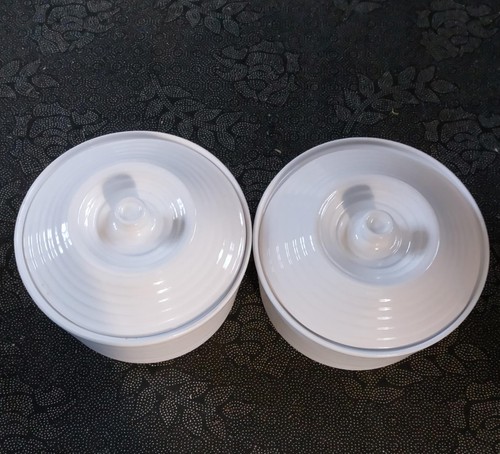 Large white ceramic round - white,
