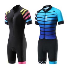 Women Triathlon Suit Cycling Running Compression Tri Skinsuit Gel Padded Swimm