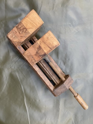 Antique large wooden - antique, vice