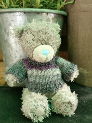 Hand knitted teddy - hand, bear