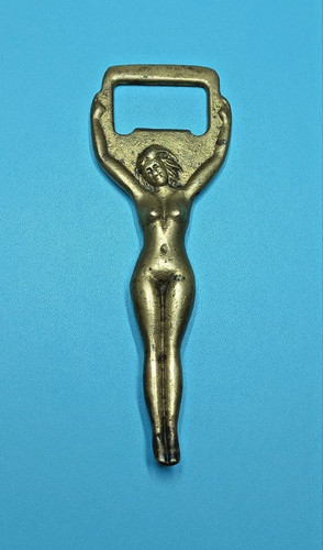 Antique brass bottle - , opener