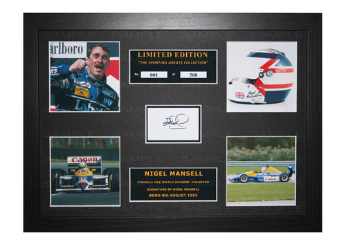 Nigel mansell signed - signed, ltd
