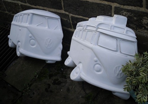 Pair impressed fibre glass - of,