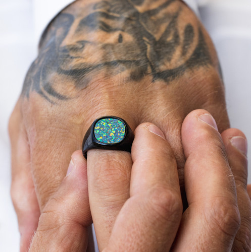 Opal men ring - opal, ring,