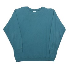HANES Mens Blue Crew Neck L