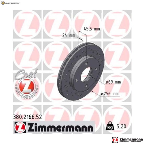 Brake discs 380 2166 - 2x,