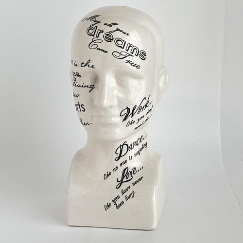 Phrenology head bust ceramic - head,