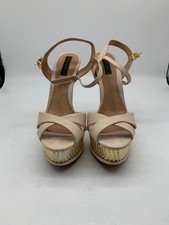 Black Sand Strappy Heels Size 7 OCT225