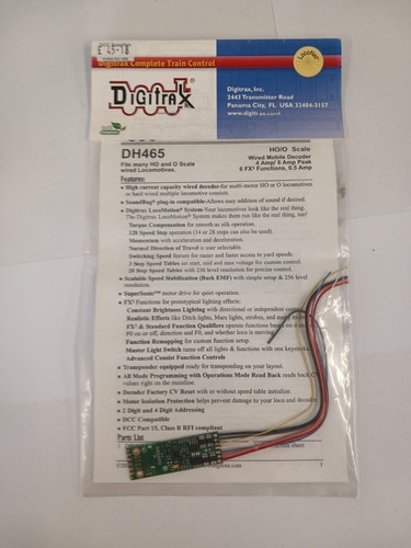 Digitrax dh465 dcc - digitrax, ho/o
