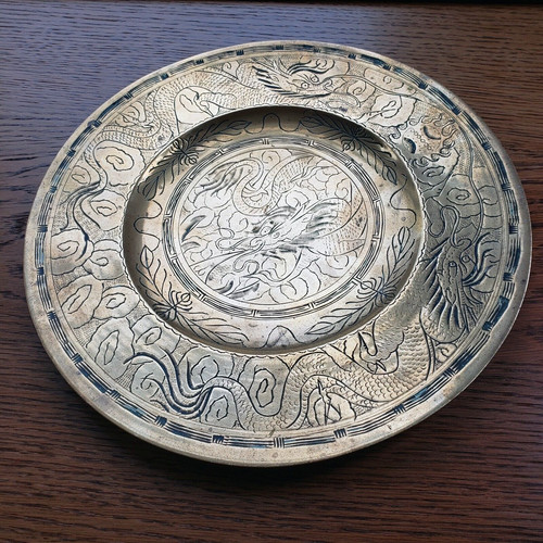 Antique chinese dragon brass - antique,